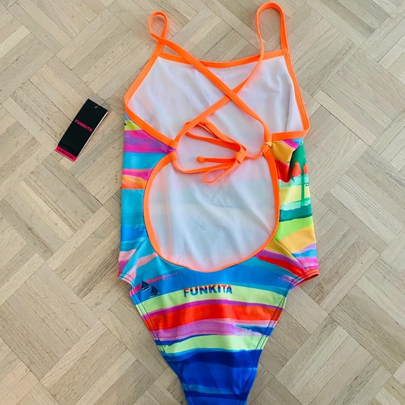 Funkita - Ladies Tie Me Tight, One-Piece Tie-Back Swimsuit, Size 32, Brand New! - Picture 2 of 5